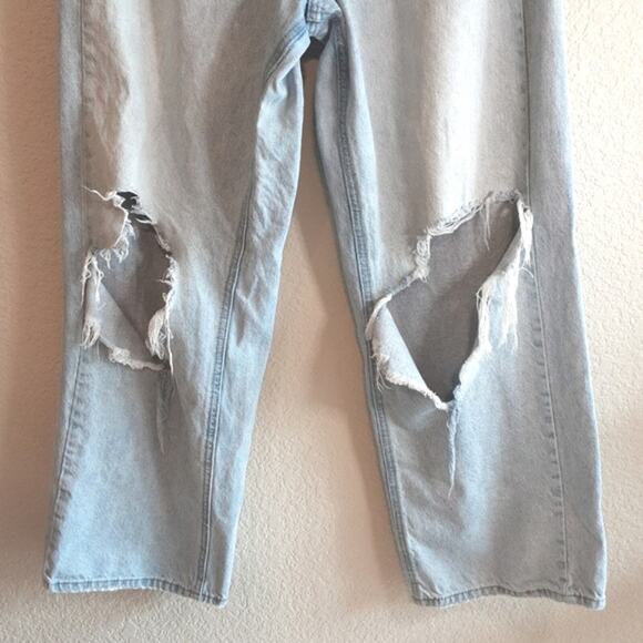 Urban Outfitters BDG High Rise Loose Baggy Oversized Distress Wide Leg Jeans 28 - Picture 3 of 12